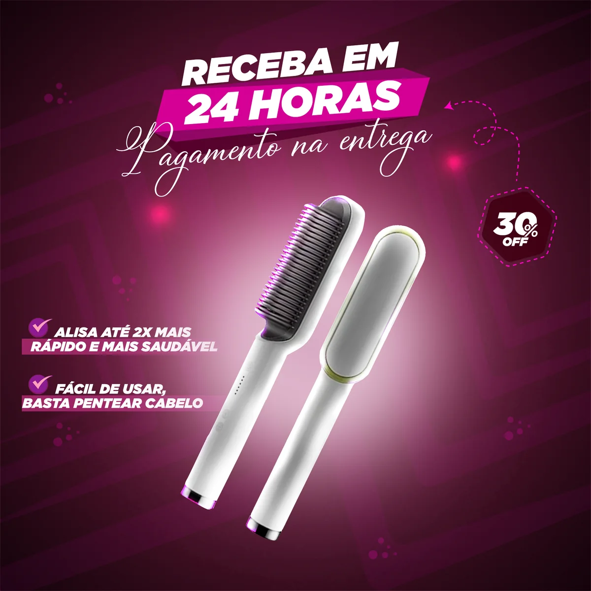 Escova Pro 3 em 1 branca com entrega em 24 horas, pagamento na entrega e desconto